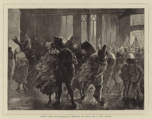 Na het gemaskerde bal, een schets in Parijs op een natte nacht